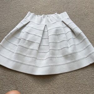 Charlotte Russe White Textured A-Line Skirt